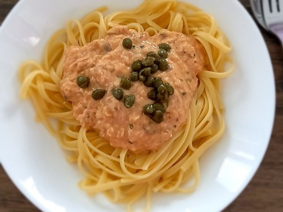 Spaghetti mit Thunfisch - Kapern - Sauce von semmelknöderl | Chefkoch