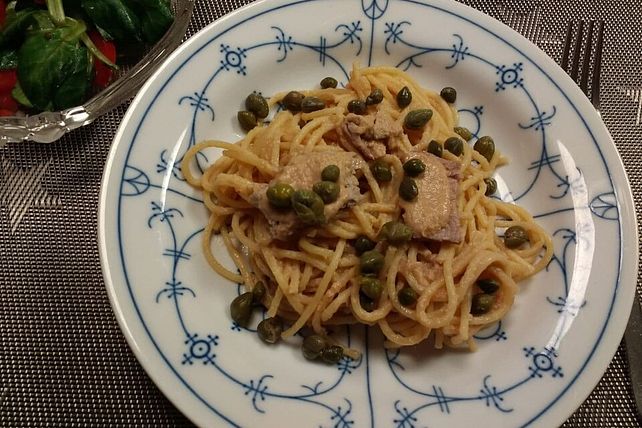 Spaghetti mit Thunfisch - Kapern - Sauce von semmelknöderl| Chefkoch Spaghetti mit Thunfisch - Kapern - Sauce von semmelknöderl| Chefkoch