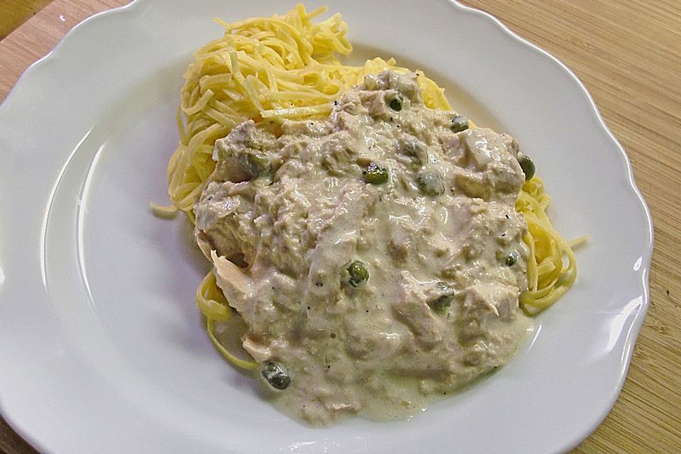 Spaghetti mit Thunfisch - Kapern - Sauce