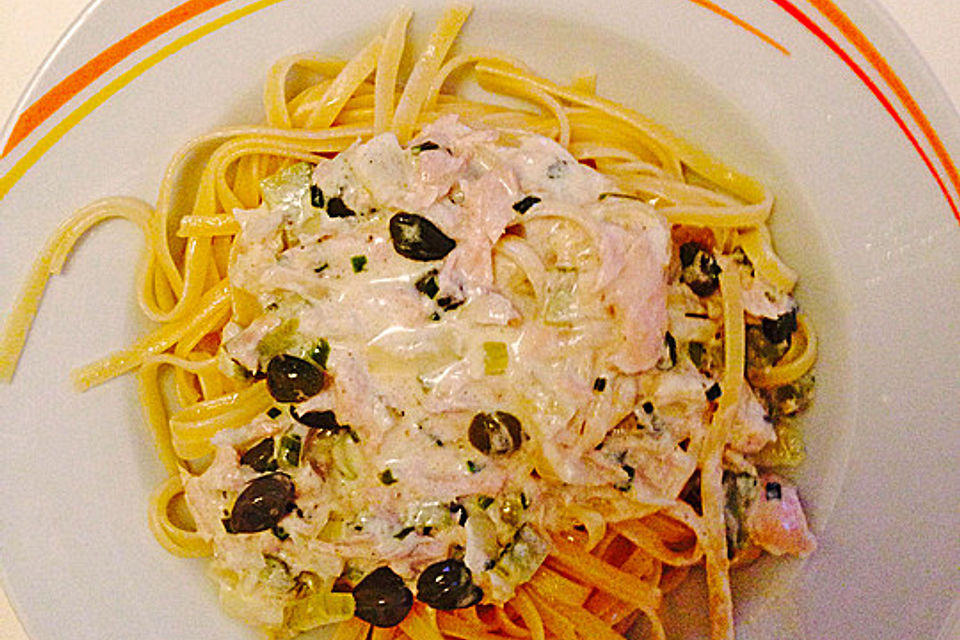 Spaghetti mit Thunfisch - Kapern - Sauce