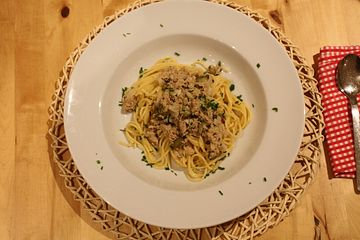 Spaghetti Mit Thunfisch - Kapern - Sauce Von Semmelknöderl| Chefkoch