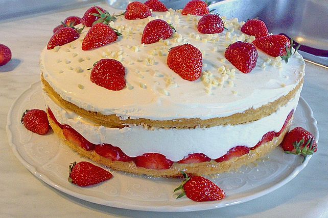 Erdbeertorte mit Quarkcreme von Perle| Chefkoch