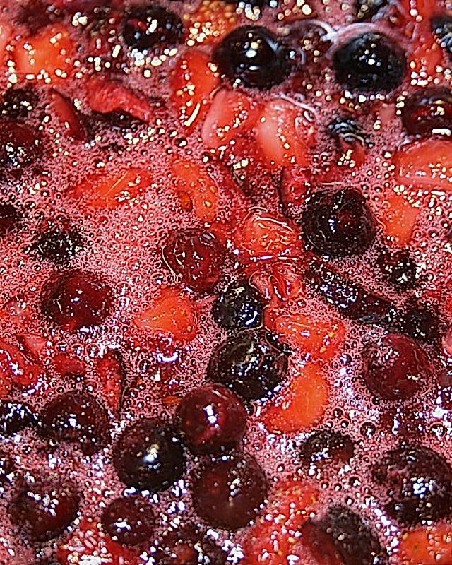 Felsenbirne - Erdbeer - Kirsch - Marmelade