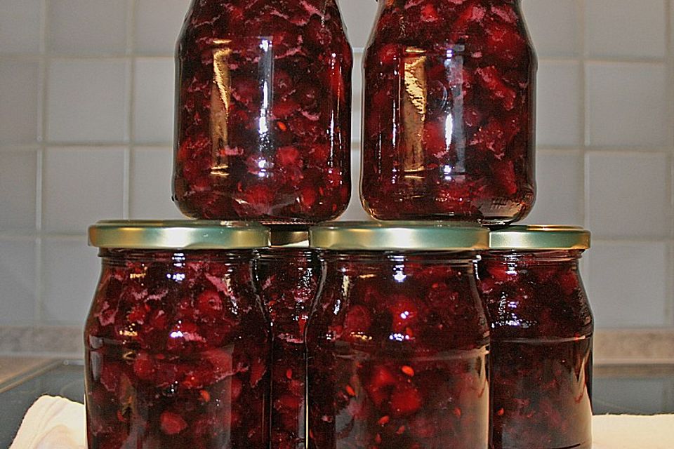 Felsenbirne - Erdbeer - Kirsch - Marmelade Felsenbirne - Erdbeer - Kirsch - Marmelade