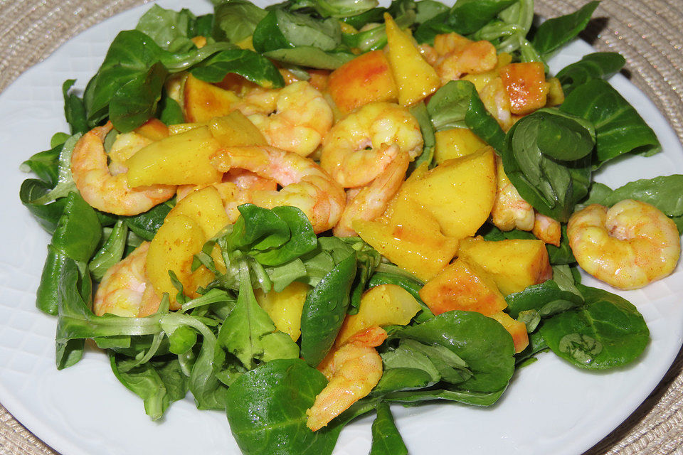 Feldsalat Apfel - Garnele