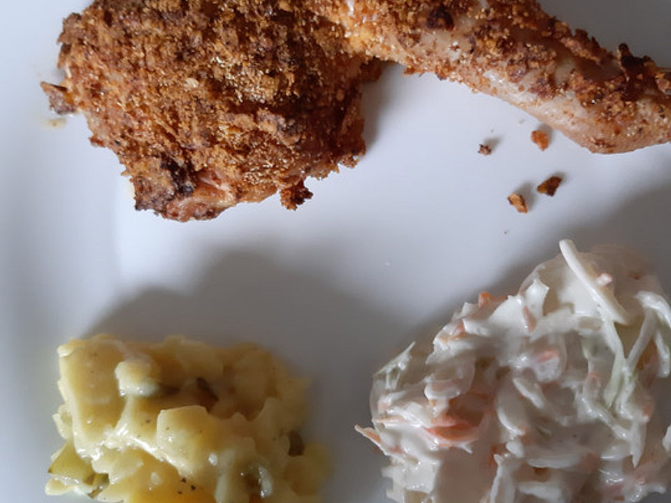 Hähnchenschenkel, KFC-Style, knusprig scharf paniert von groelemp| Chefkoch