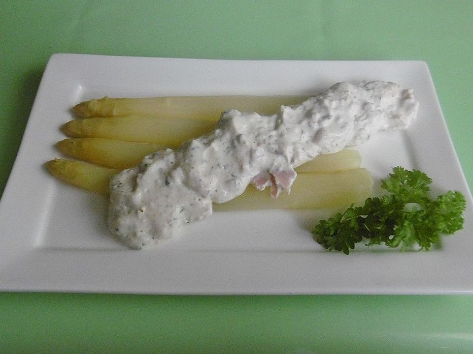 Spargel mit kalter Schinkensauce von Aurora | Chefkoch