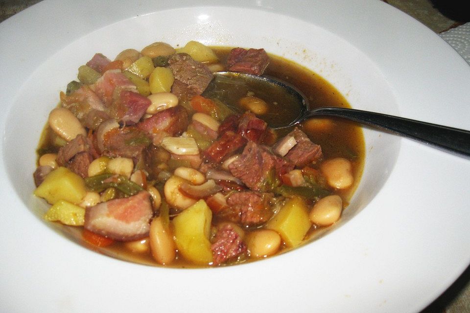 Weiße Bohnen - Suppe