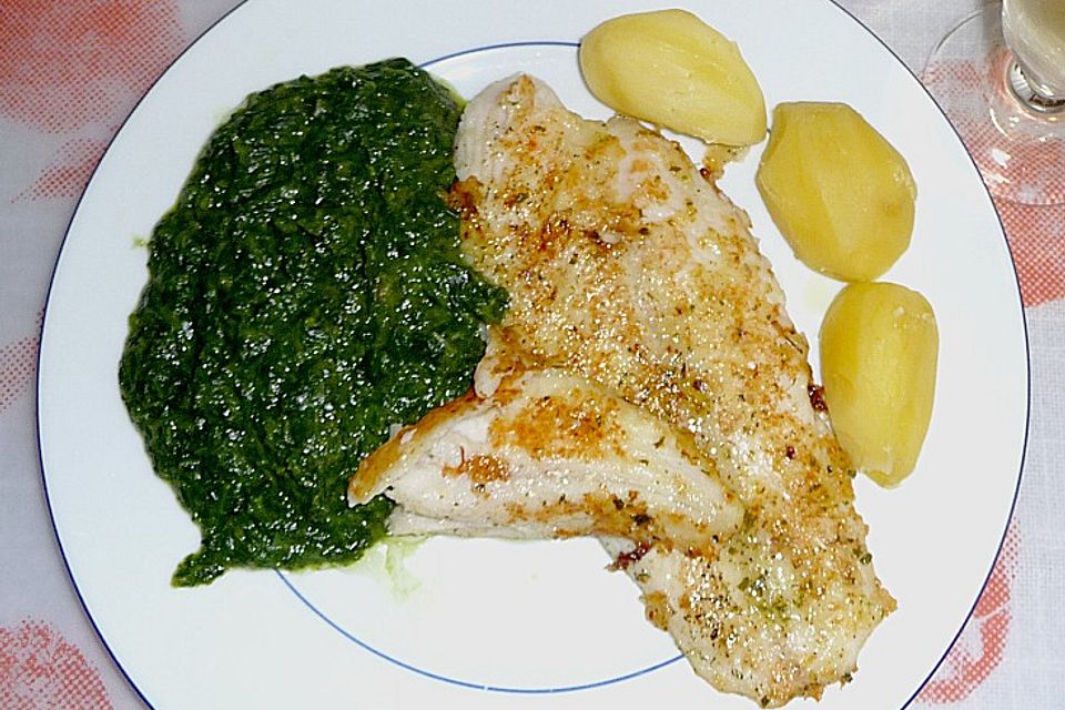 Pangasiusfilet mit Würzspinat