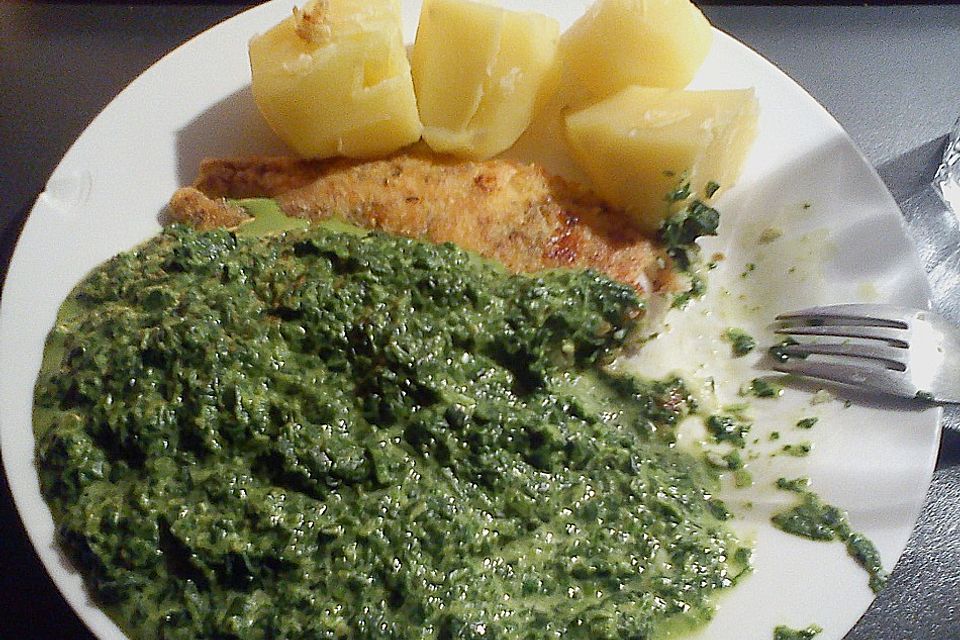 Pangasiusfilet mit Würzspinat