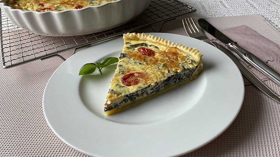 Quiche mit Spinat und Ziegenfrischkäse von chefkoch