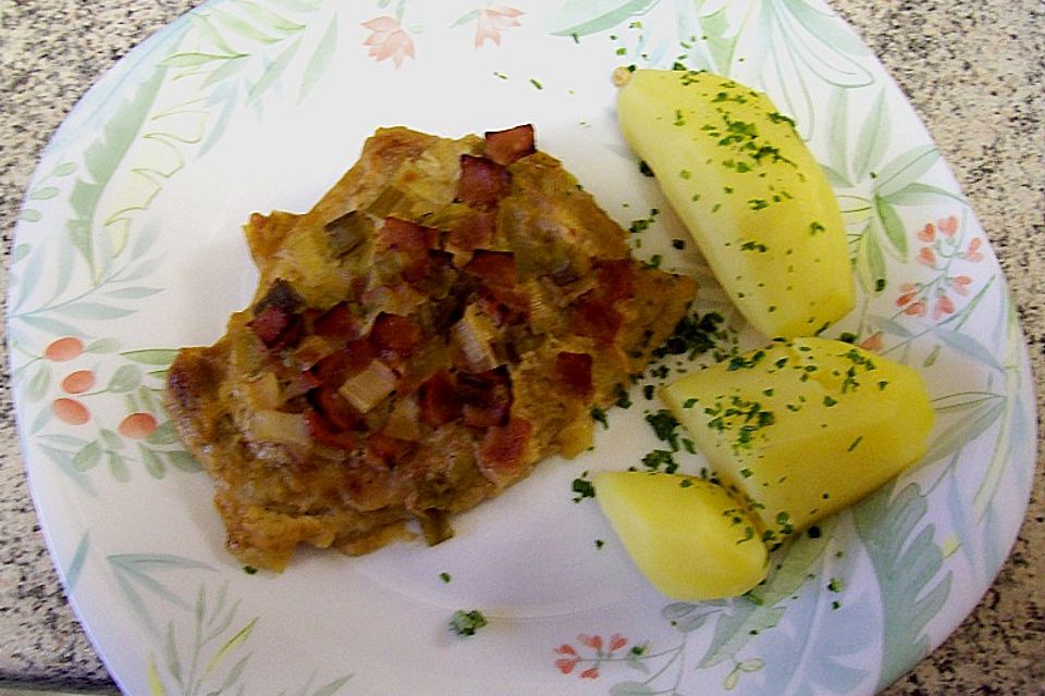 Lauch-Frischkäse-Schnitzel