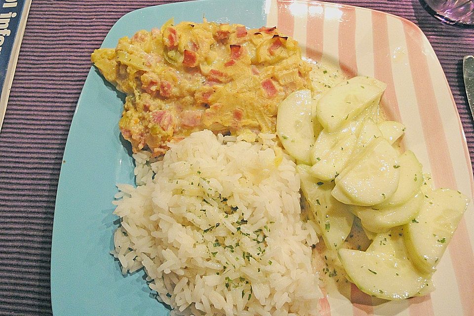 Lauch-Frischkäse-Schnitzel