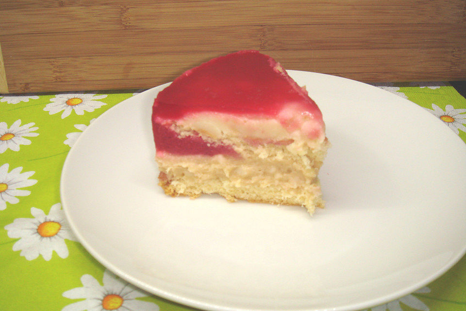 Johannisbeer - Käsekuchen mit Cassis - Guss