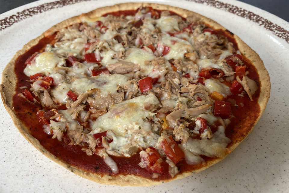 Pizza - Tortilla mit Gemüse