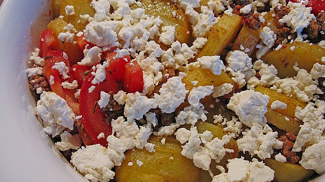 Kartoffel - Hack - Auflauf mit Schafskäse von Marlena