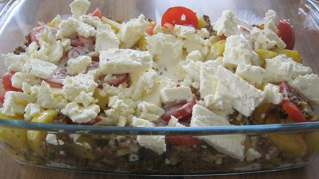 Kartoffel - Hack - Auflauf mit Schafskäse von Marlena