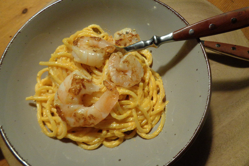 Linguine con Scampi