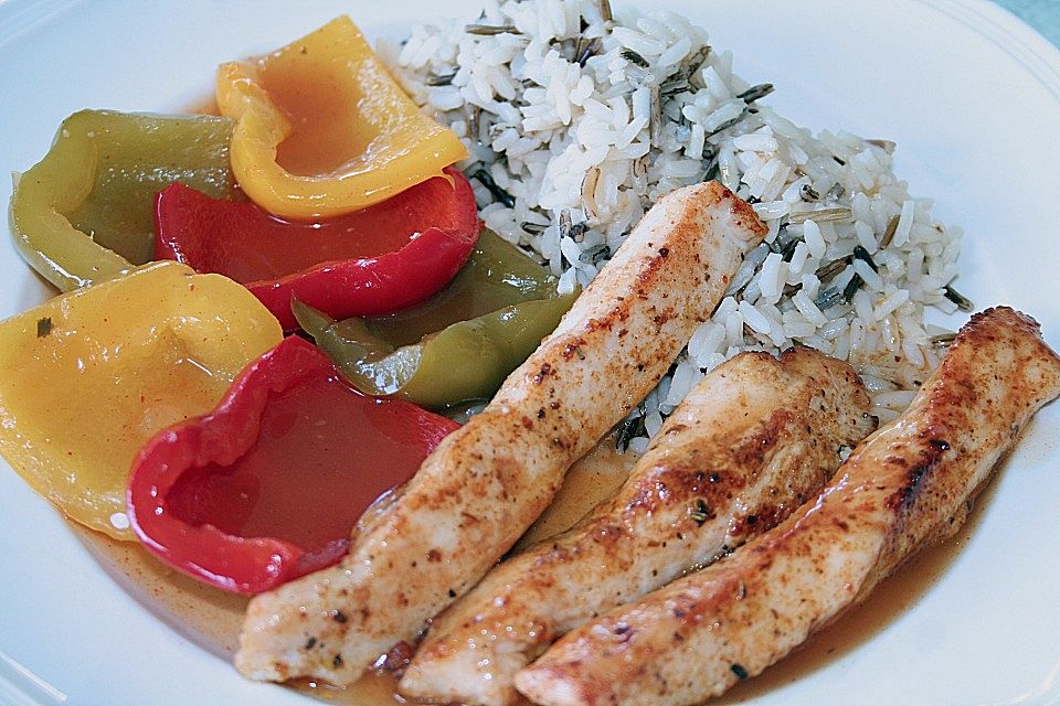 Hähnchenbrustfilet mit Paprika