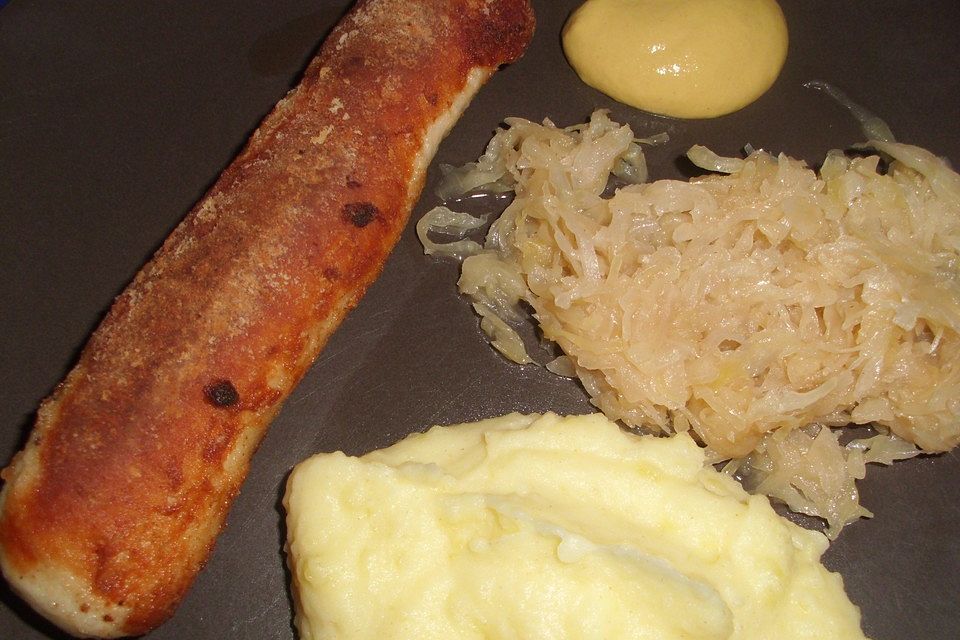 Silkes Bratwurst mit Sauerkraut und Kartoffeln