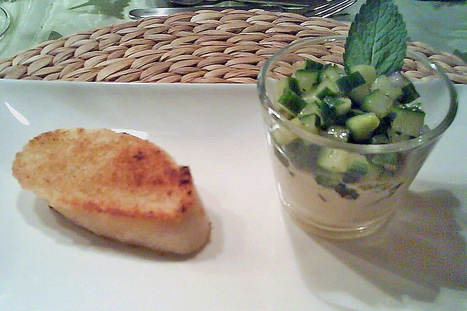 Gurken - Minze - Salat mit Mascarponecreme