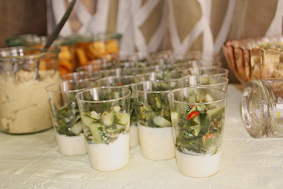Gurken - Minze - Salat mit Mascarponecreme
