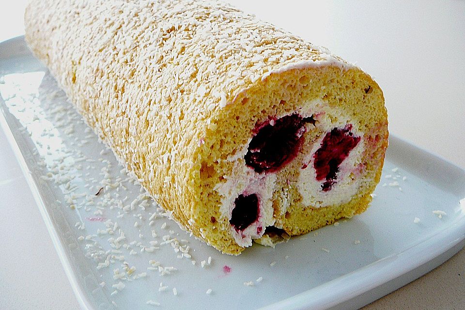 Himbeer - Schlagobers - Roulade
