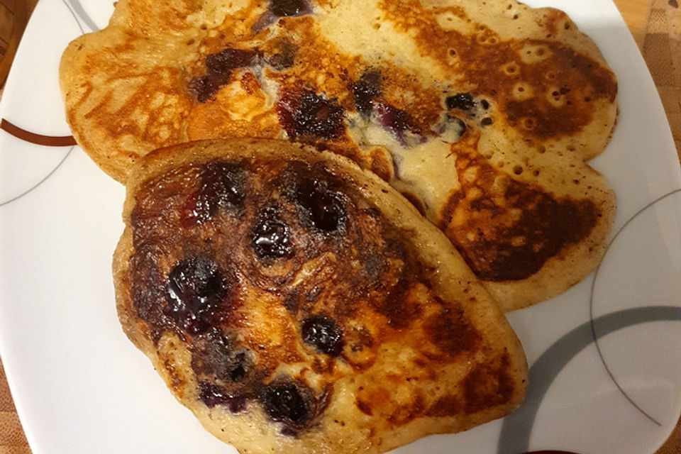 Pancakes mit Blueberries