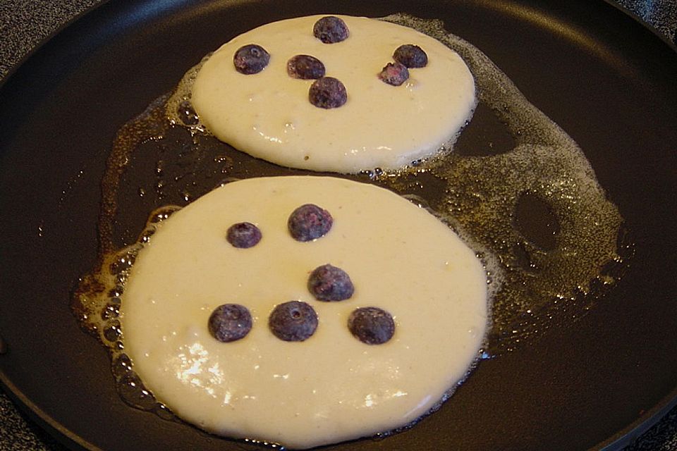 Pancakes mit Blueberries