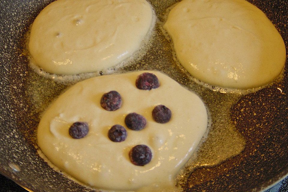 Pancakes mit Blueberries