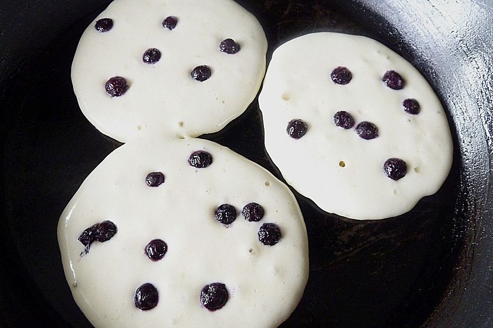 Pancakes mit Blueberries