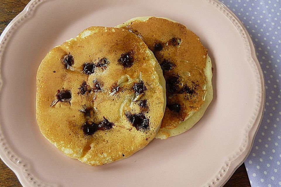 Pancakes mit Blueberries