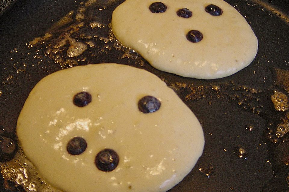 Pancakes mit Blueberries