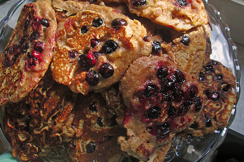 Pancakes mit Blueberries