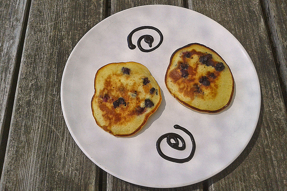 Pancakes mit Blueberries