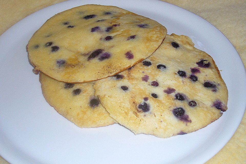 Pancakes mit Blueberries