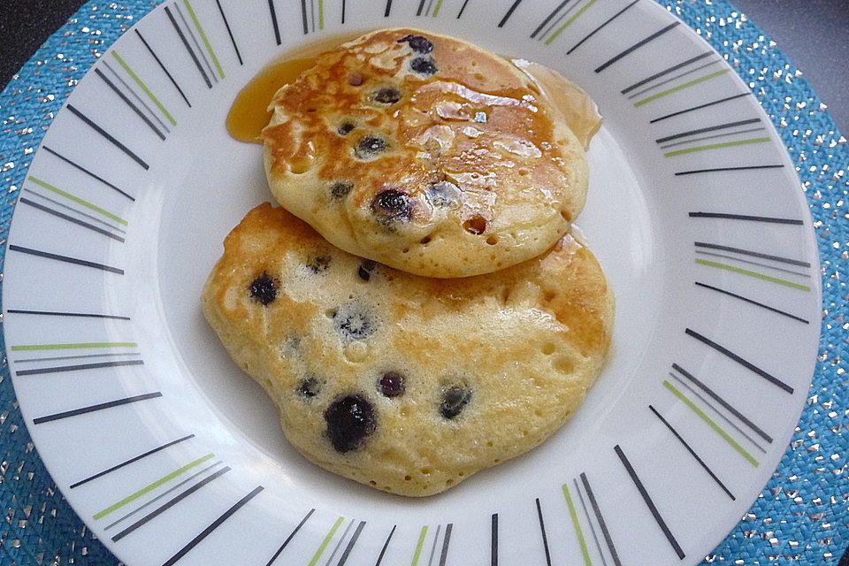 Pancakes mit Blueberries