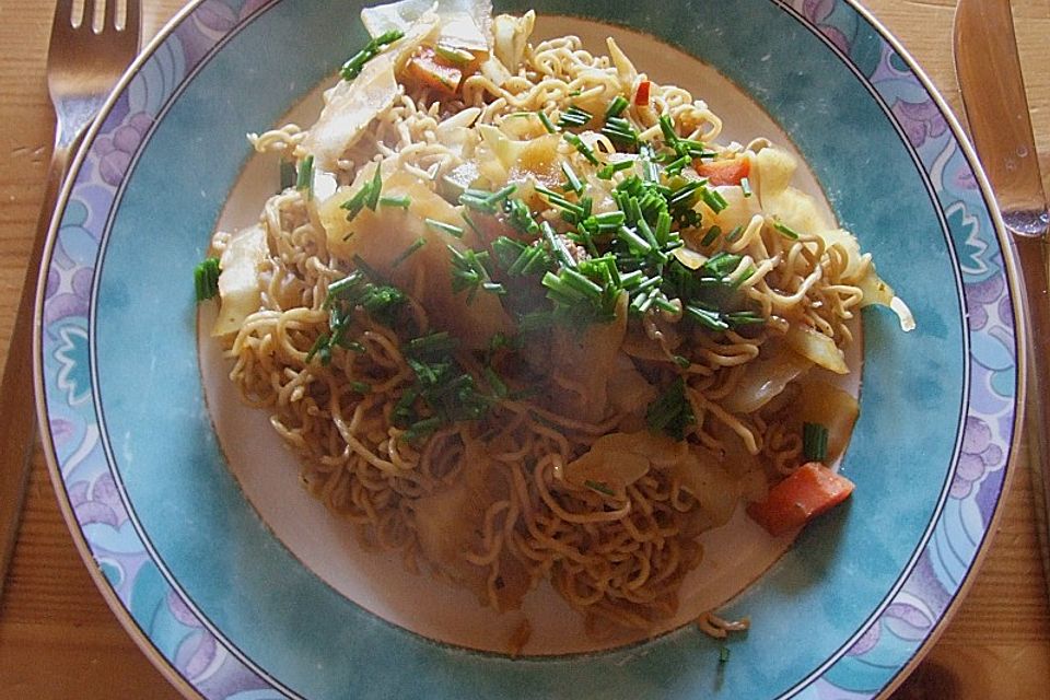 Asia - Bratnudeln mit Rindfleisch