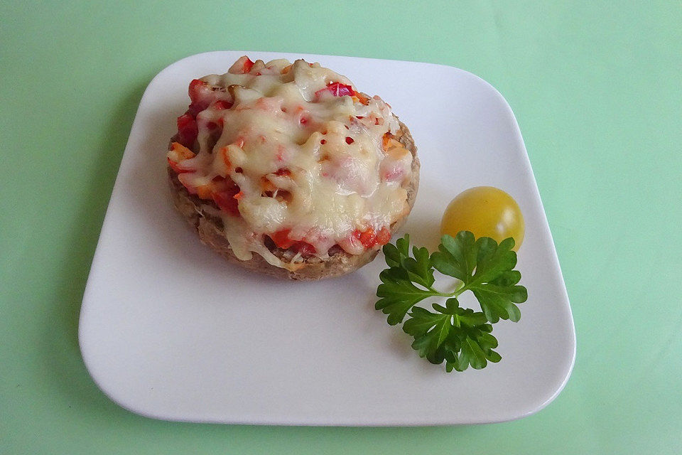 Überbackene Pilzbrötchen