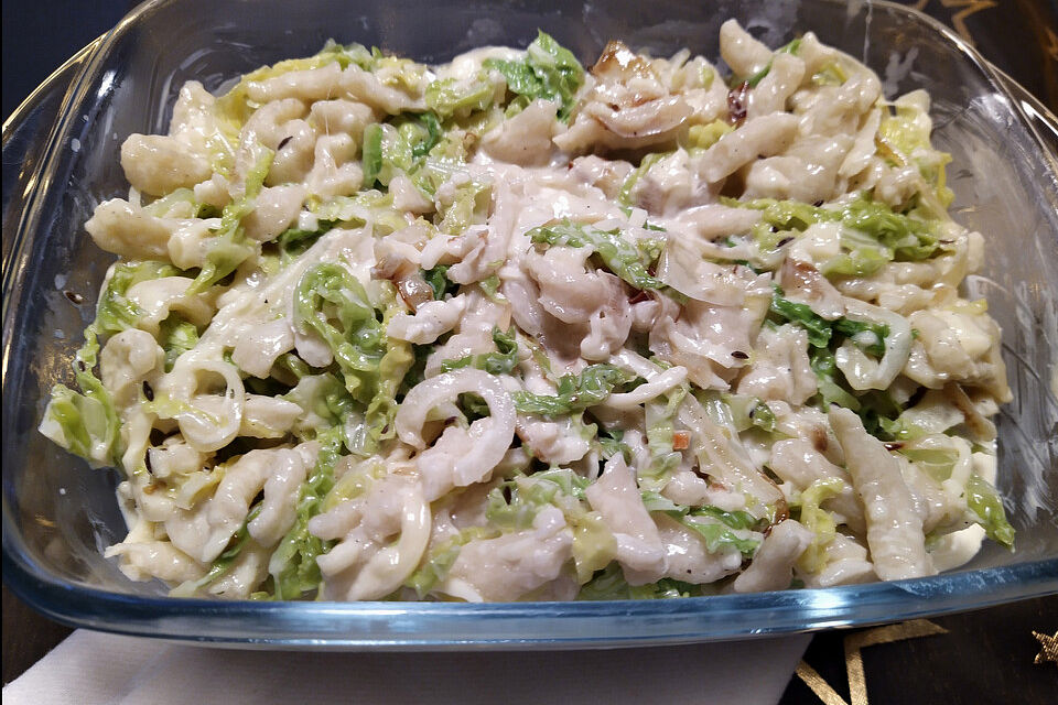 Käsespätzle mit Wirsing