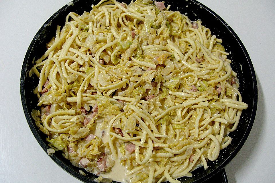 Käsespätzle mit Wirsing