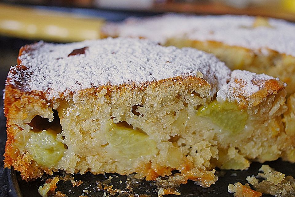 Rhabarber - Bananen - Kuchen