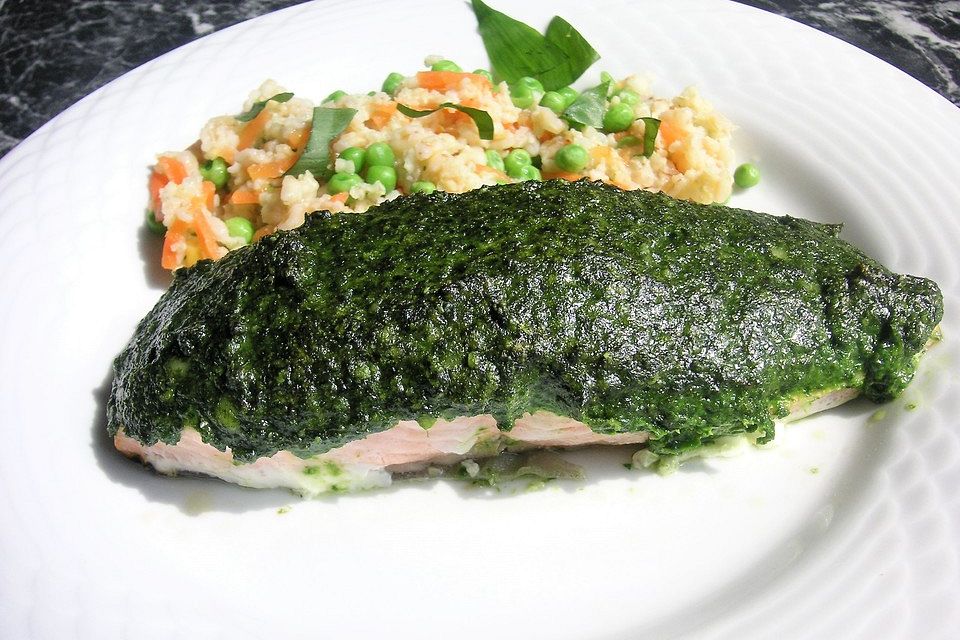 Wildlachs mit Bärlauchpesto