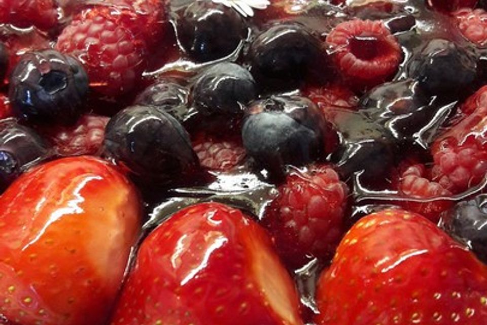 Milchreistorte mit Himbeeren Milchreistorte mit Himbeeren