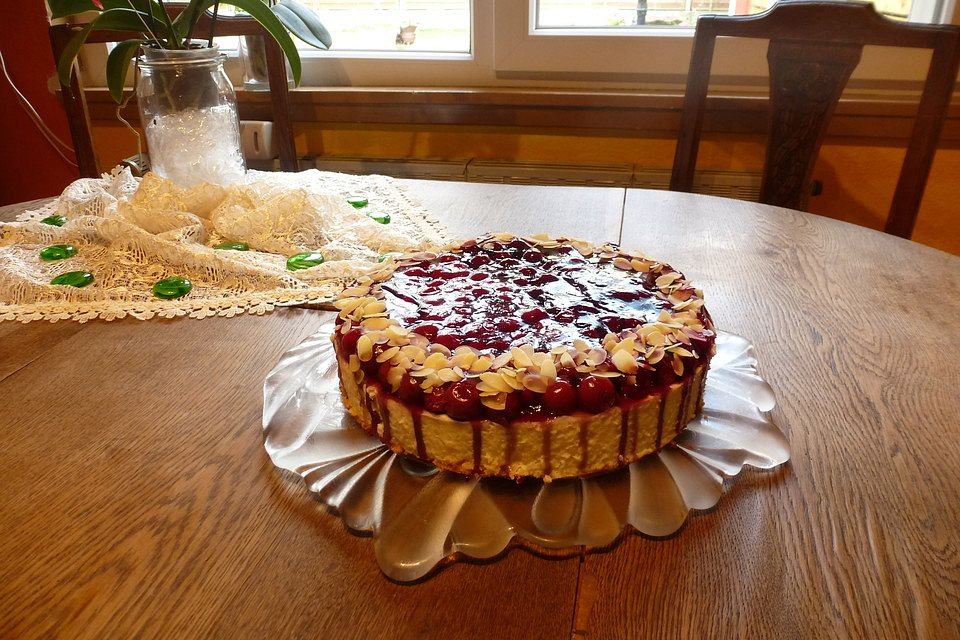 Milchreistorte mit Himbeeren Milchreistorte mit Himbeeren