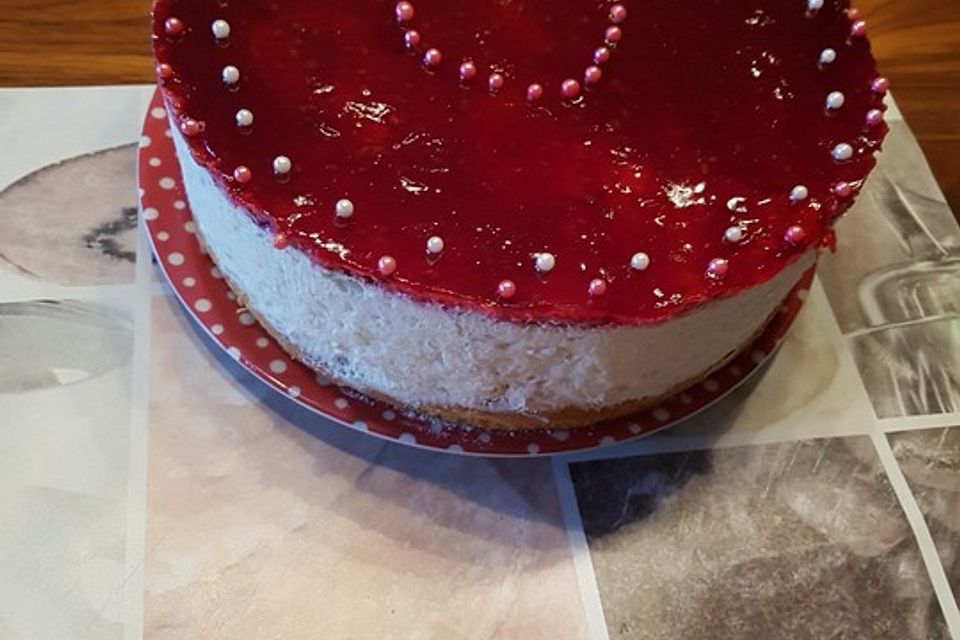 Milchreistorte mit Himbeeren Milchreistorte mit Himbeeren