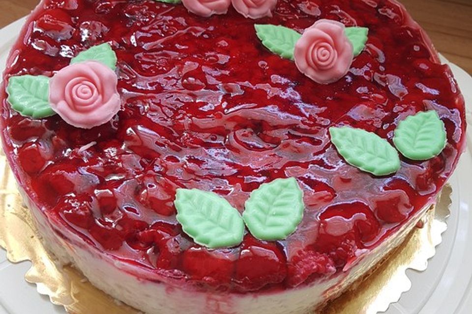 Milchreistorte mit Himbeeren Milchreistorte mit Himbeeren