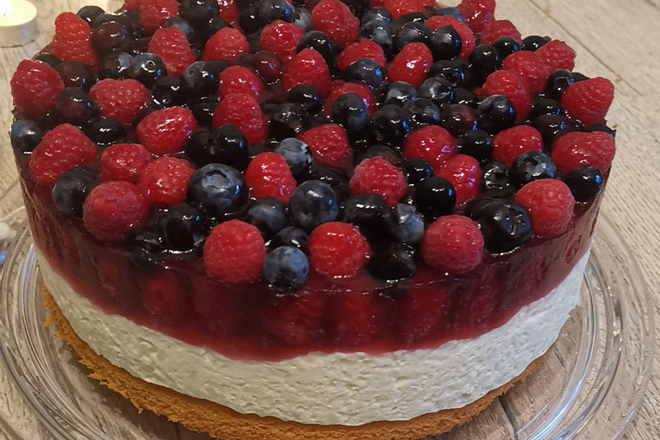 Milchreistorte mit Himbeeren Milchreistorte mit Himbeeren