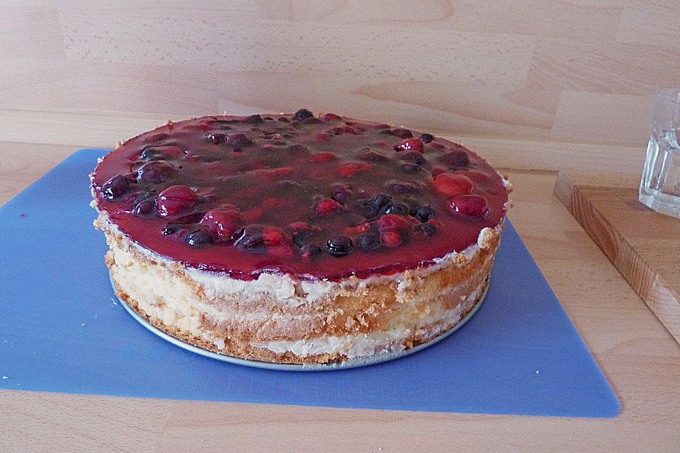 Milchreistorte mit Himbeeren Milchreistorte mit Himbeeren