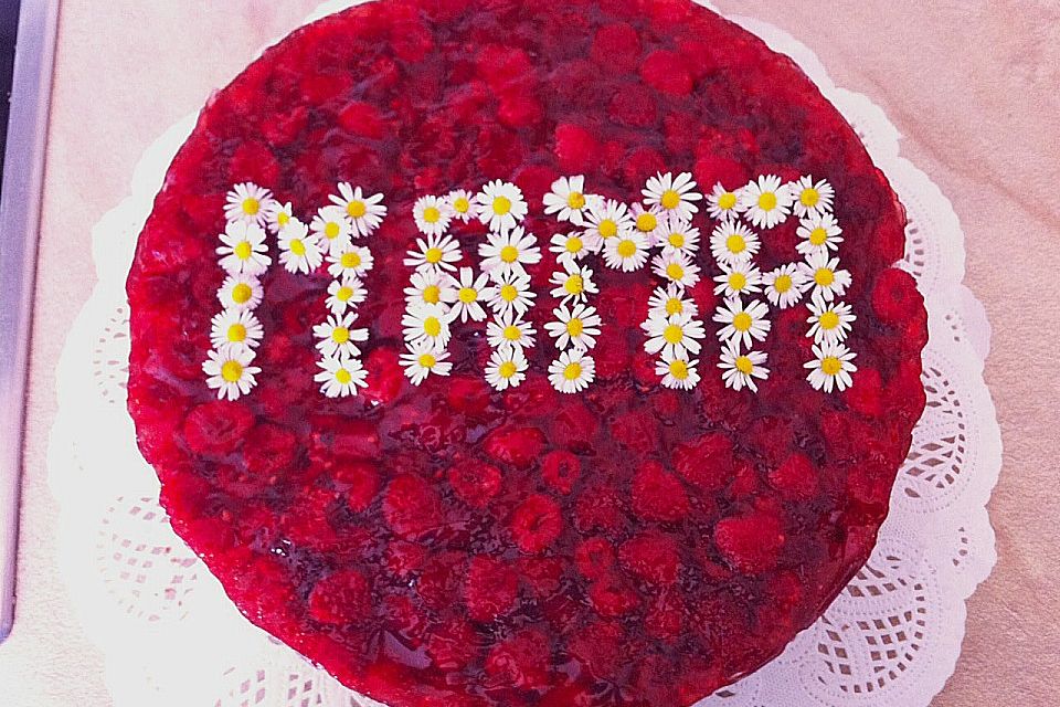 Milchreistorte mit Himbeeren Milchreistorte mit Himbeeren